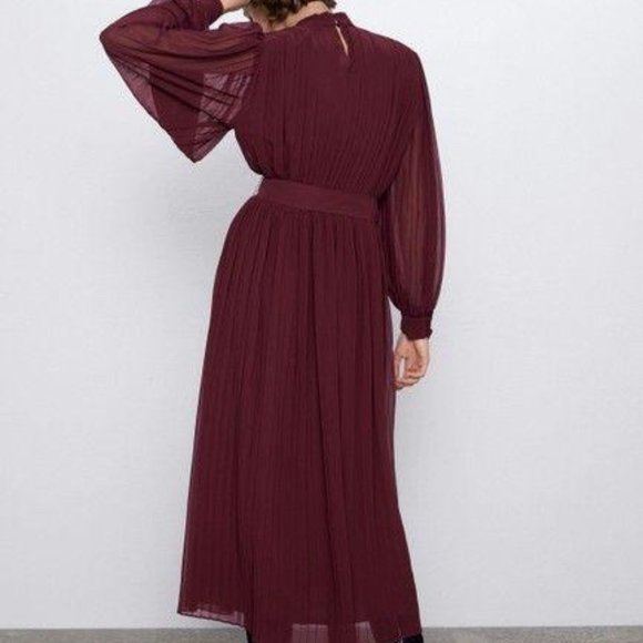 ZARA | Midi Dress with Belt (NWT) - Picture 9 of 11